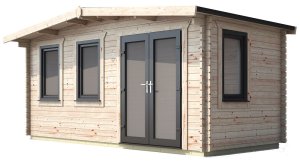 8x16 Power Chalet Log Cabin | Scandinavian Timber